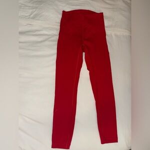 Red Lululemon leggings